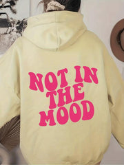Letter Print Hoodie Drawstring Hooded Sweatshirt