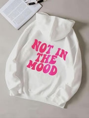 Letter Print Hoodie Drawstring Hooded Sweatshirt