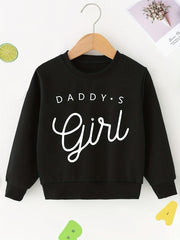 Girls Pullover Daddy's Girl Long Sleeve Sweatshirt