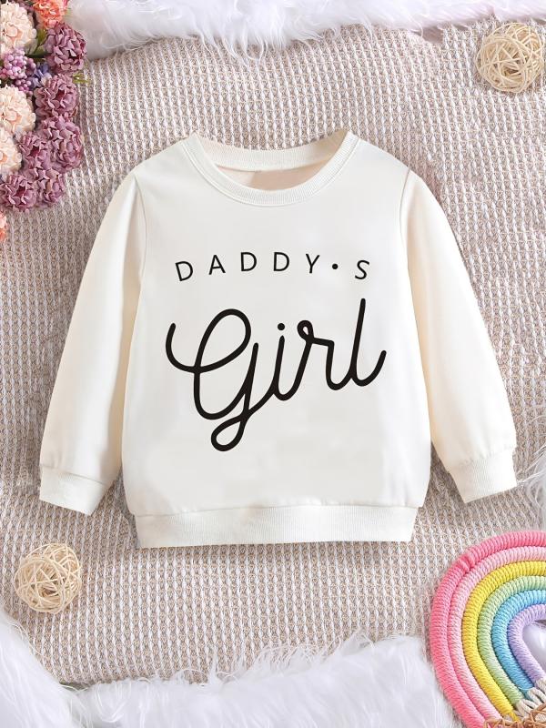 Girls Pullover Daddy's Girl Long Sleeve Sweatshirt