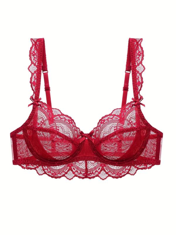 Lace Mesh Everyday Bras - Breathable & Preppy Style - Women's Lingerie
