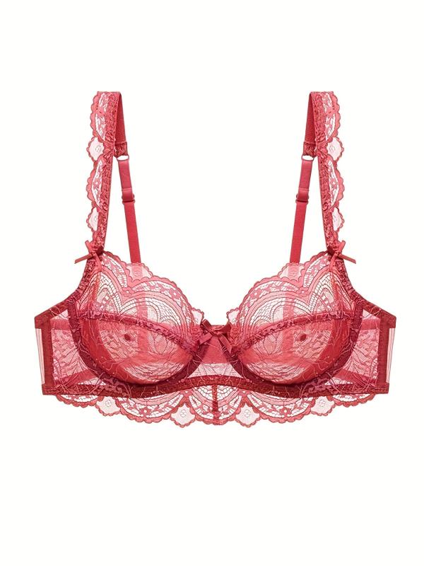 Lace Mesh Everyday Bras - Breathable & Preppy Style - Women's Lingerie