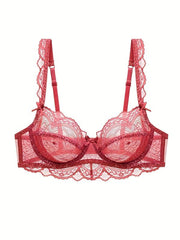 Lace Mesh Everyday Bras - Breathable & Preppy Style - Women's Lingerie
