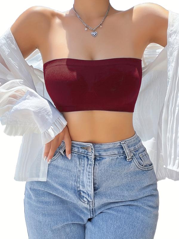 3pcs Strapless Bandeau Bras Comfy & Soft Stretch Everyday Bra