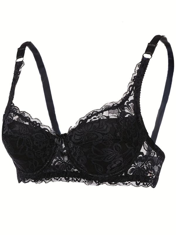 Lace Push Up Bra with Bow Tie Women's Lingerie