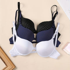 3 Pcs Women's Sexy Push Up Bras Comfortable Slight Stretch Bras