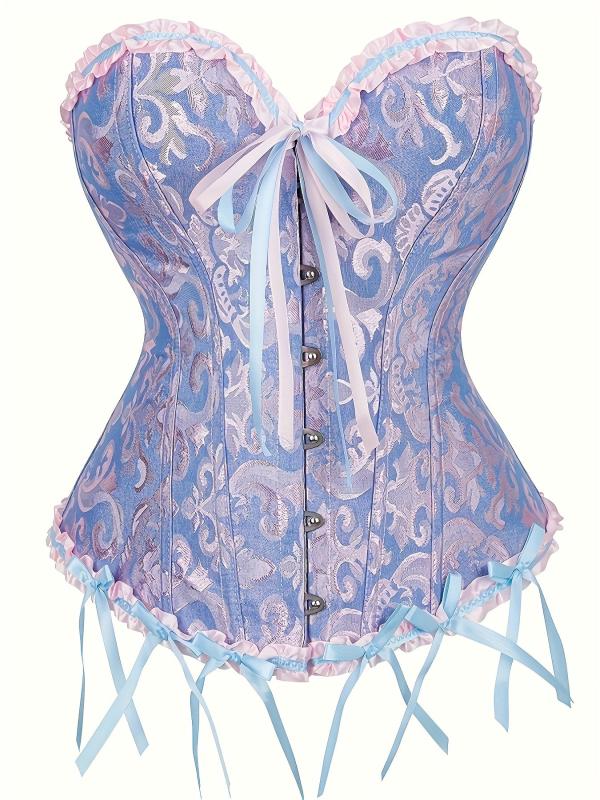 Strapless Corset Bustier Tummy Control Lace Up Body Shaper