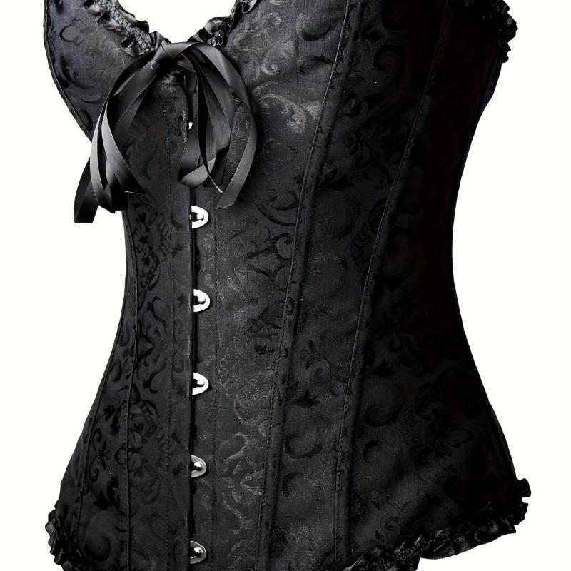 Strapless Corset Bustier Tummy Control Lace Up Body Shaper