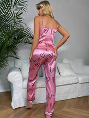 V Neck Pajama Set Cami Top & Pants