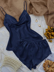 Floral Satin Pajama Set for Women