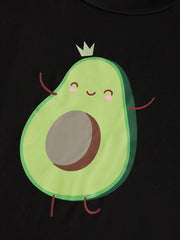 Avocado Print Short Sleeve Pajama Set