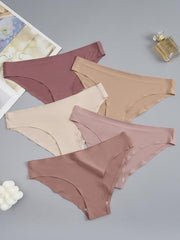 5 Seamless Bikini Panties Comfy & Breathable Intimates Lingerie