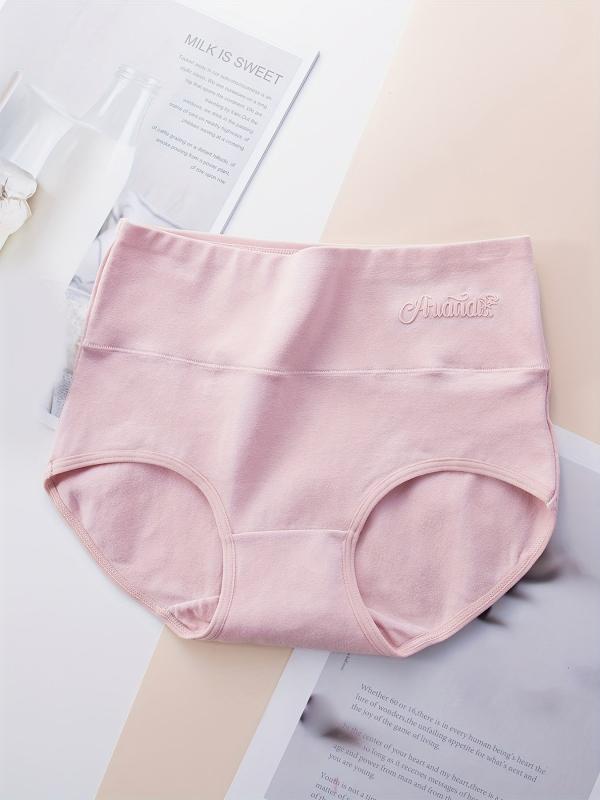 4pcs Soft Briefs High Waist Intimates Panties Women's Lingerie