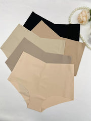 5 Pcs Women's Seamless Bikini Panties High Waist Stretch Panties