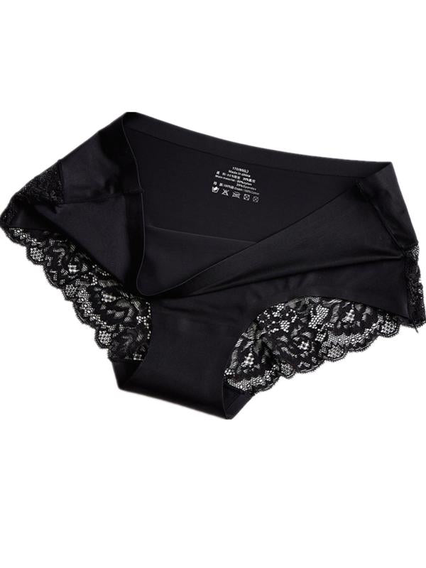 3pcs Lace Panty Satin Panty Smooth Soft Lingerie