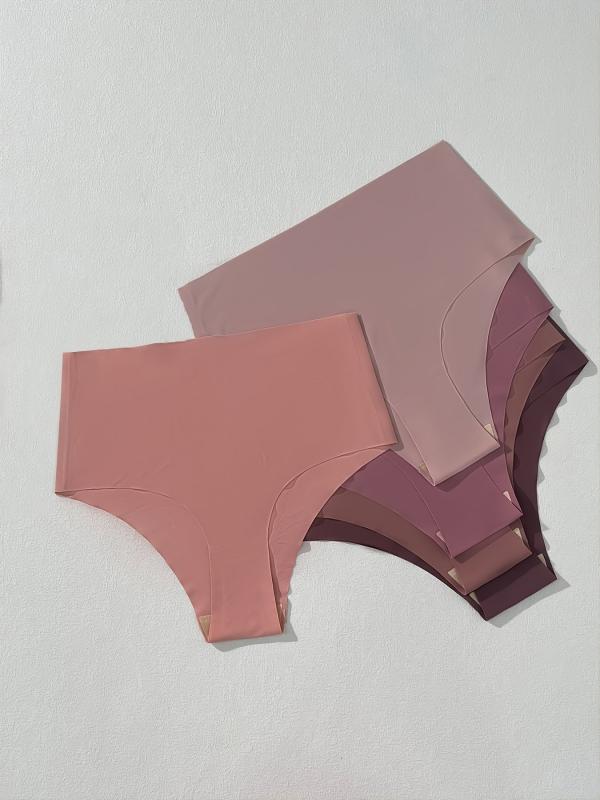 5pcs High Waist Seamless Mixed Panties Pack Women's Underwear