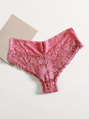 6pcs Polka Dot Hipster Panties with Lace Intimates Women's Lingerie