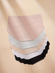5 Seamless Solid Briefs Comfy & Breathable Panties