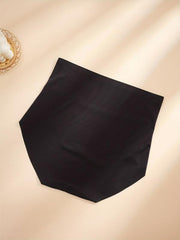 High Waist Stretchy Panties Seamless Solid Briefs Women's Lingerie