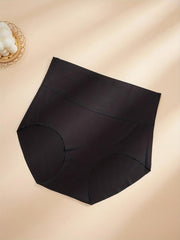 High Waist Stretchy Panties Seamless Solid Briefs Women's Lingerie