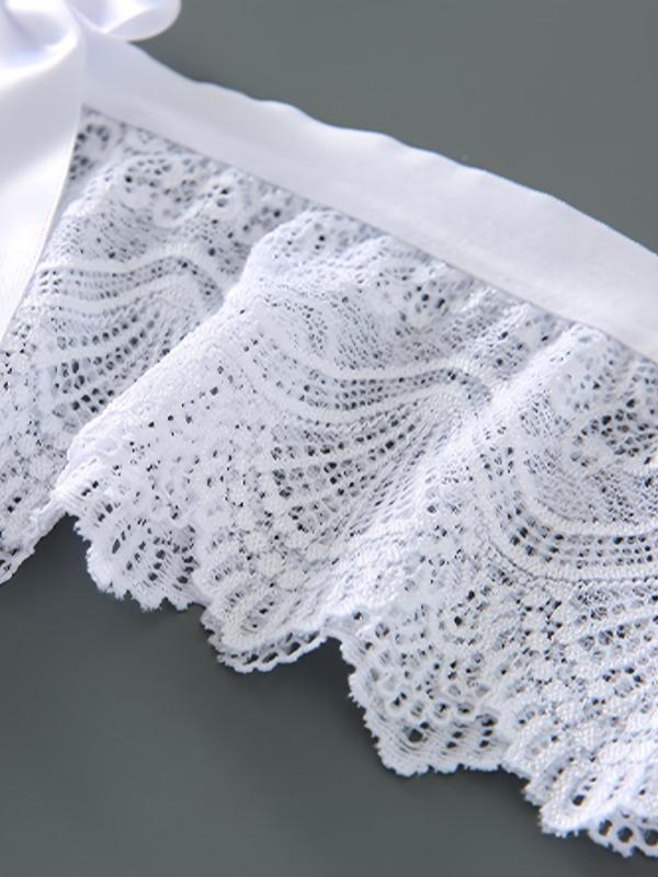 3 Pack Lace Bow Panties Assorted Colors Bikini Briefs Women's Underwear