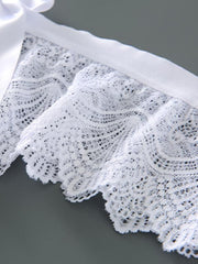 3 Pack Lace Bow Panties Assorted Colors Bikini Briefs Women's Underwear