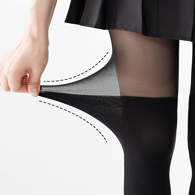 High Waist Semi Sheer Footed Pantyhose Women's Stockings