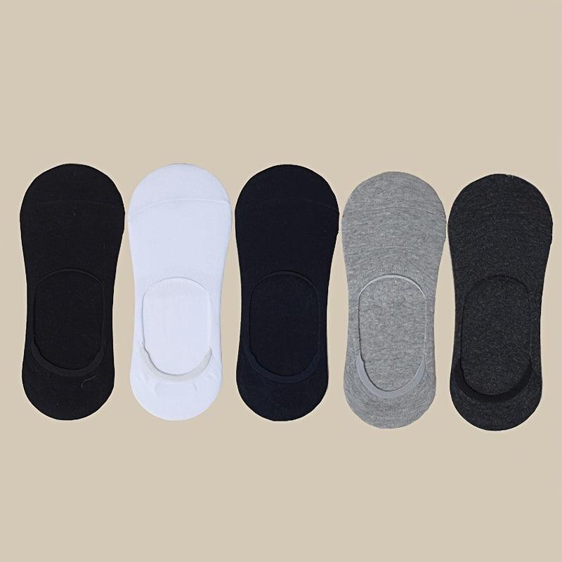 5 Pairs Women's Invisible Cotton Boat Socks