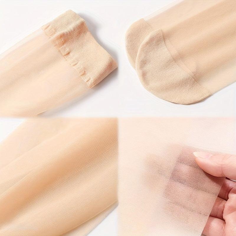 10 Pairs Ultra-Thin Semi-Sheer Short Socks Women's Stockings & Hosiery