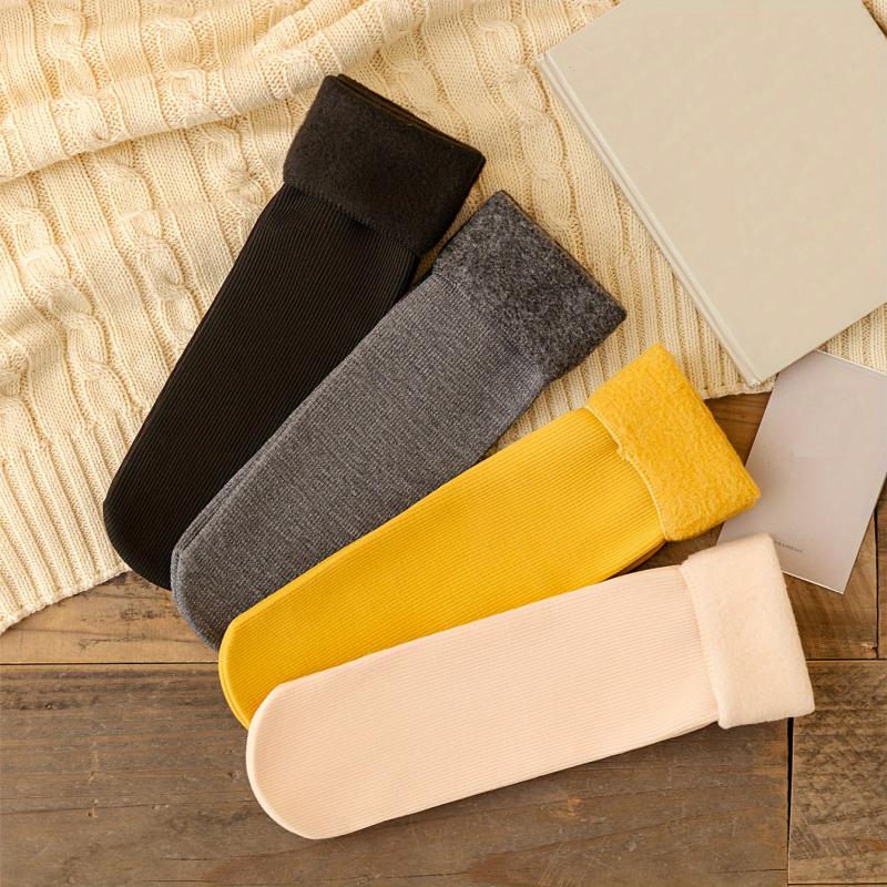 4 Pairs Winter Warm Socks Thermal & Thick Snow Socks for Women
