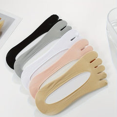 Invisible Toe Socks 5 Finger Crew Socks For Running Women's Stocking