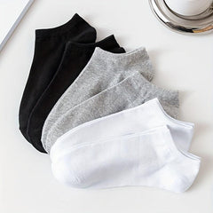6 Pairs Classic Solid Ankle Socks for Women