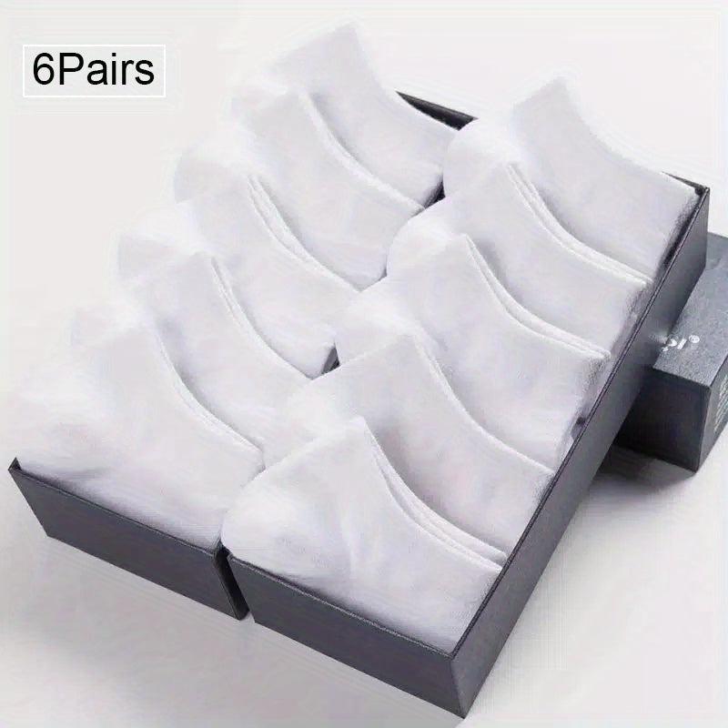6 Pairs Classic Solid Ankle Socks for Women
