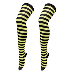 Striped Thigh High Socks Over The Knee Cosplay Party Stockings