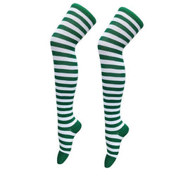 Striped Thigh High Socks Over The Knee Cosplay Party Stockings