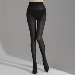 Opaque Tights High Waist Smooth Stretch Footed Pantyhose Women's Stockings