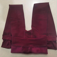 Plush Lined Crop Tights Comfy Thermal High Waisted Elastic Leggings Pants