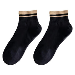 5 Pairs Striped Comfy Ankle Socks for Women