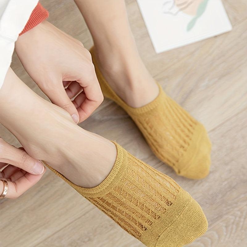 5 Pairs Invisible Mesh Socks for Women