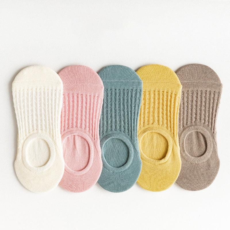 5 Pairs Invisible Mesh Socks for Women