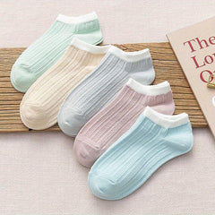 5 Pairs Ankle Socks Cozy Low Cut Socks Women's Stockings