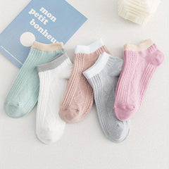 5 Pairs Ankle Socks Cozy Low Cut Socks Women's Stockings
