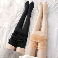 Plush Lined Tights High Waist Thermal Leggings Women's Stockings