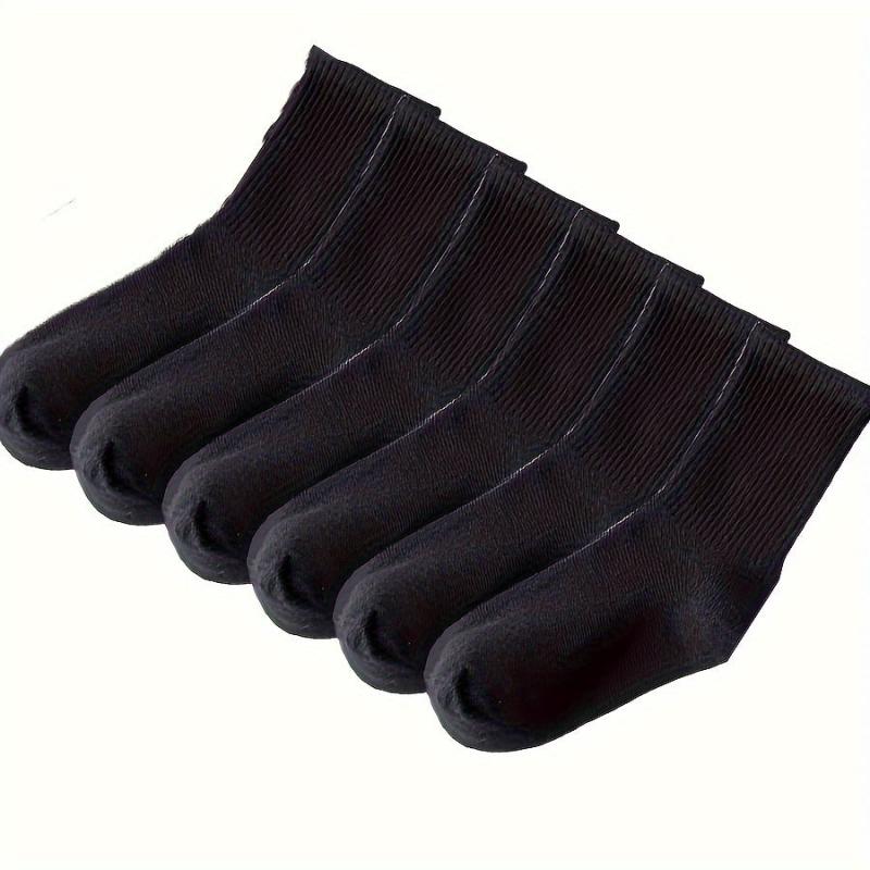 6 Pairs Solid Socks Comfy & Breathable Women's Stockings