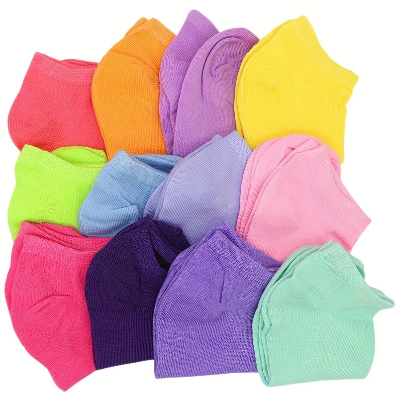 12 Pairs Women's Ankle Socks Soft & Lightweight No Show Socks