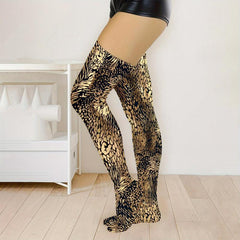 Sparkly Thigh High Socks Stretch Over Knee Stockings