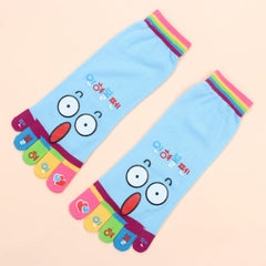 Pattern Graphic Toe Socks for Women