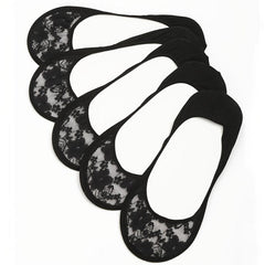 5 Pairs Lace Perfect Edge Liner Socks Women's Stockings