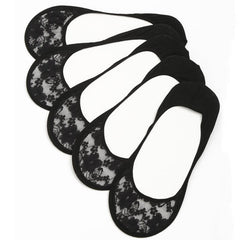 5 Pairs Lace Perfect Edge Liner Socks Women's Stockings