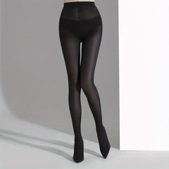 Opaque Tights High Waist Smooth Stretch Footed Pantyhose Stockings